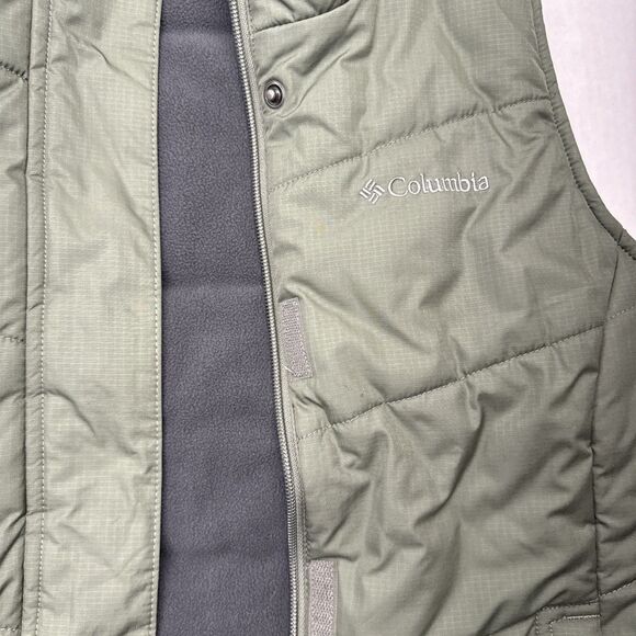 Columbia Horstman Glacier Full Zip Green Puffer Vest Women's XSmall Polyester - Picture 10 of 12